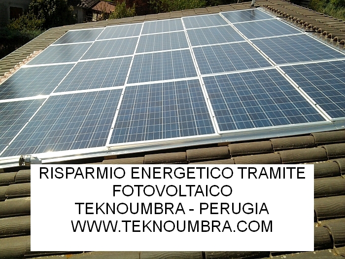 risparmio energetico con impianto fotovoltaico