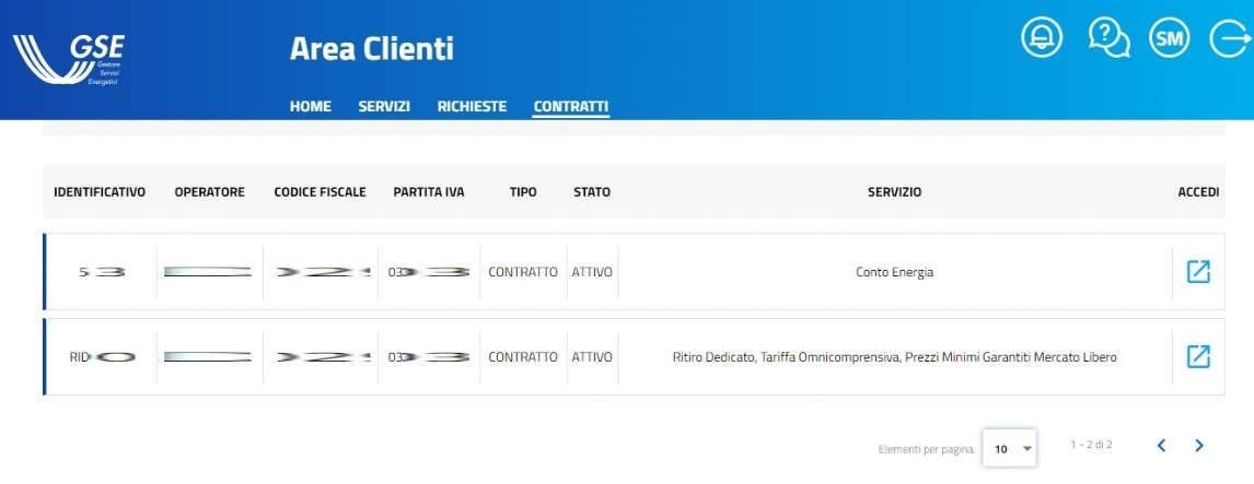 portale Gse selezione la convenzione attiva impianti fotovoltaici sito del Gse convenzione conto energia o rid