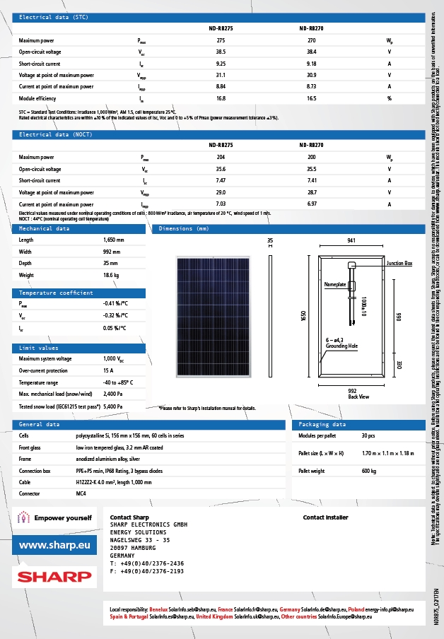 moduli fotovoltaici sharp moduli fotovoltaici sharp